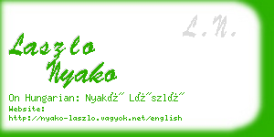 laszlo nyako business card